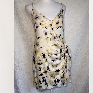 O'neill Brandon yellow flowers Floral Wrap Dress Size XS